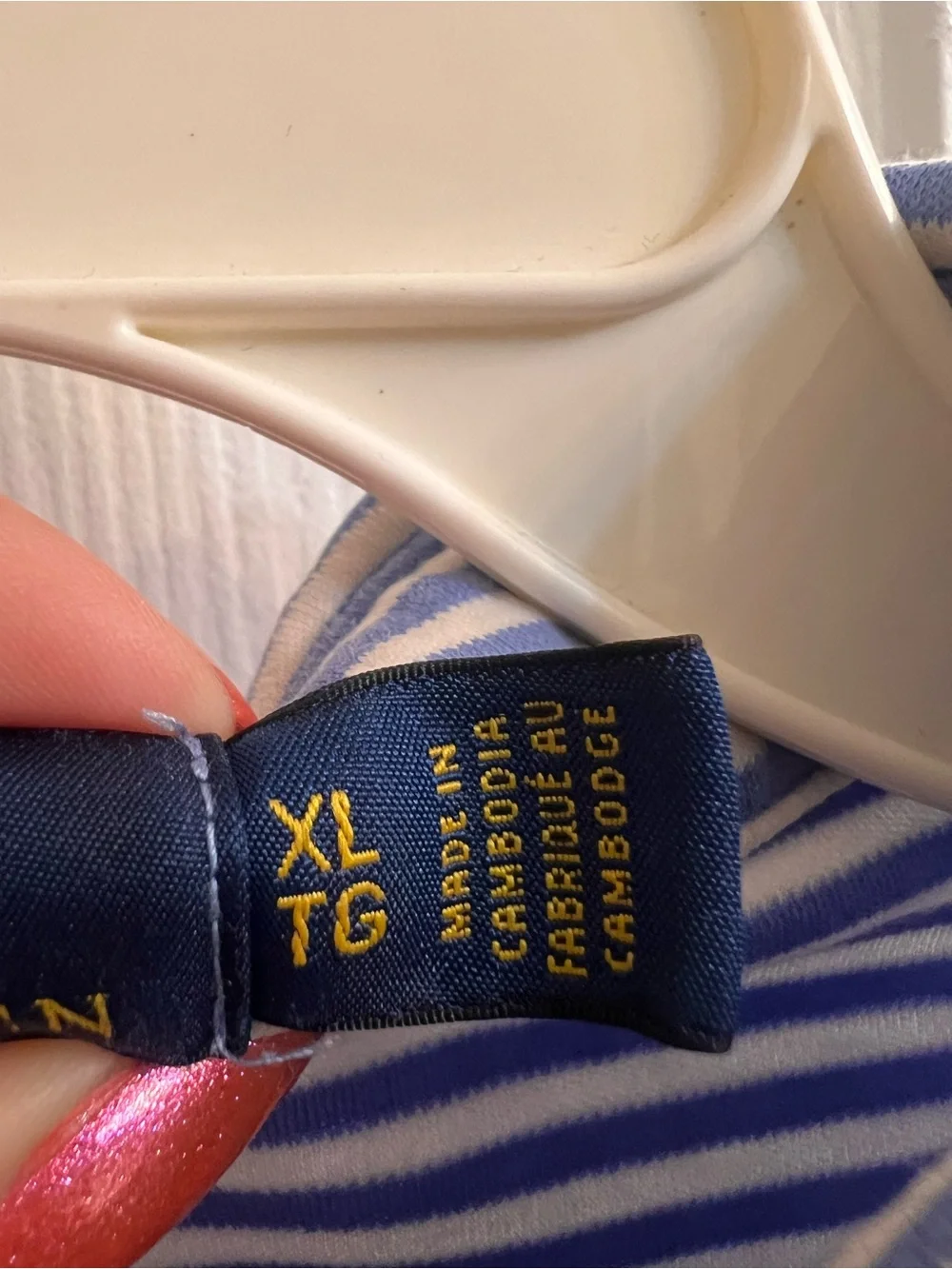 Polo by Ralph Lauren Blue & White Striped Cotton Polo Shirt